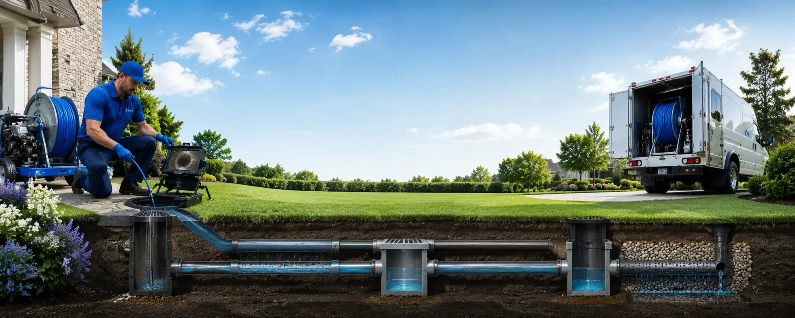 Outdoor drain cleaning information for South Glastonbury, CT